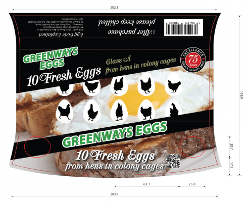 Product packaging design Greenways Eggs