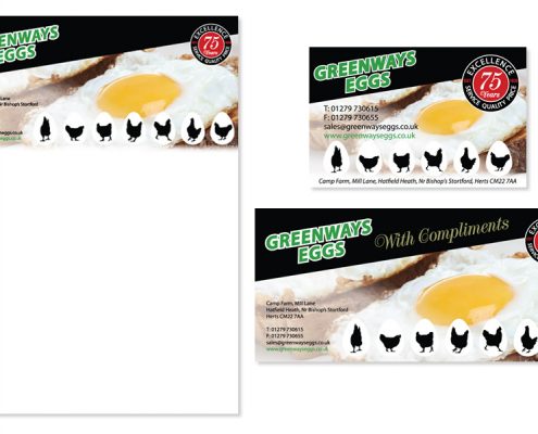 Stationery design for Greenways Eggs
